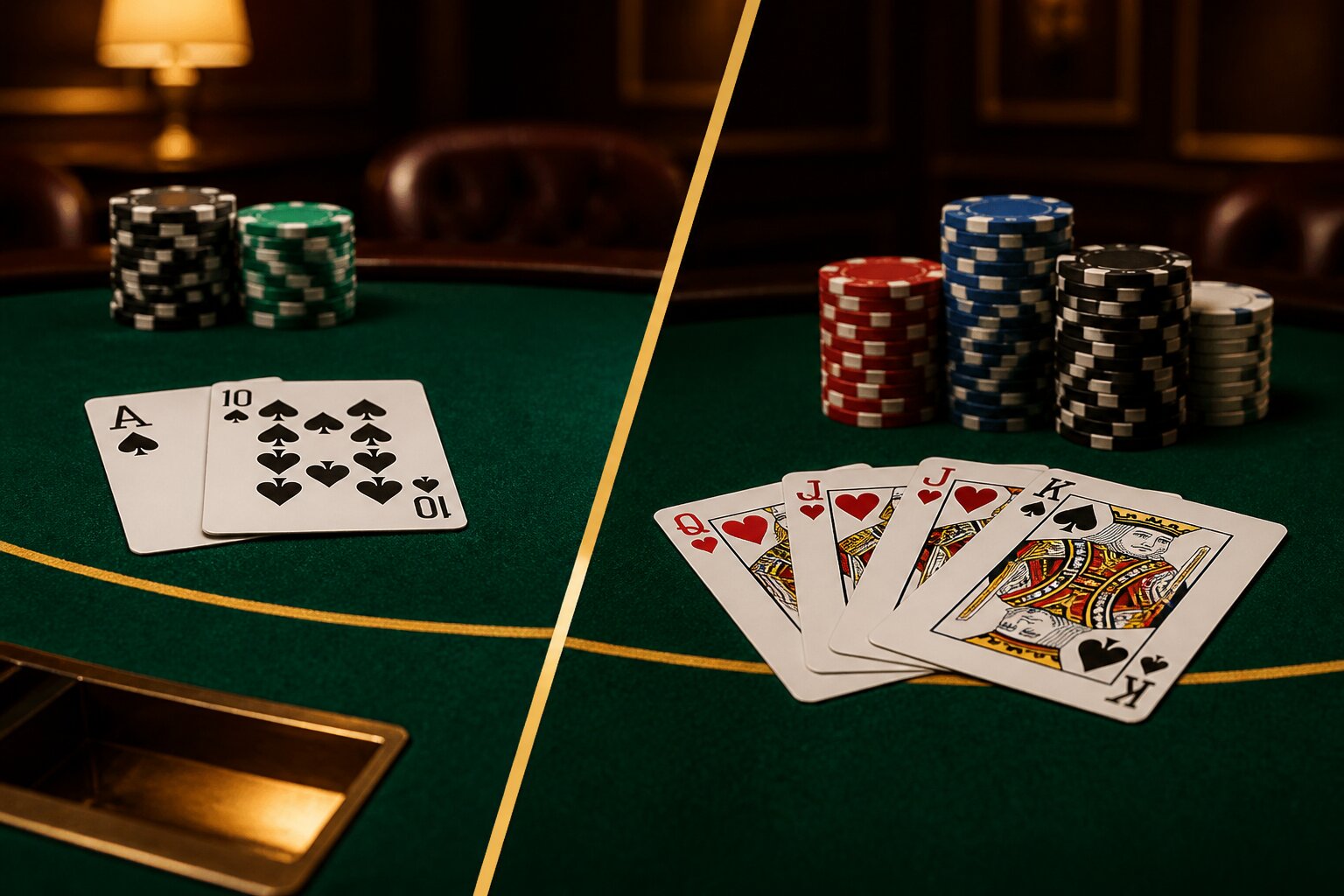 Is Blackjack Poker? Key Differences Between Blackjack and Poker