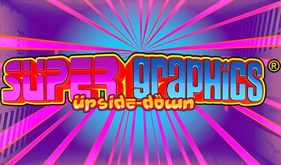 Super Graphics Upside Down Slot Logo Pay By Mobile Slots